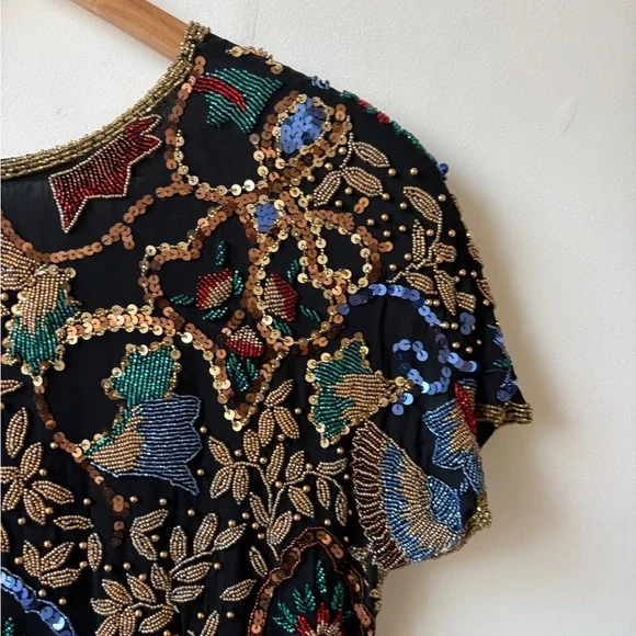 Oleg Cassini Vintage Beaded Top - Picture 6 of 15